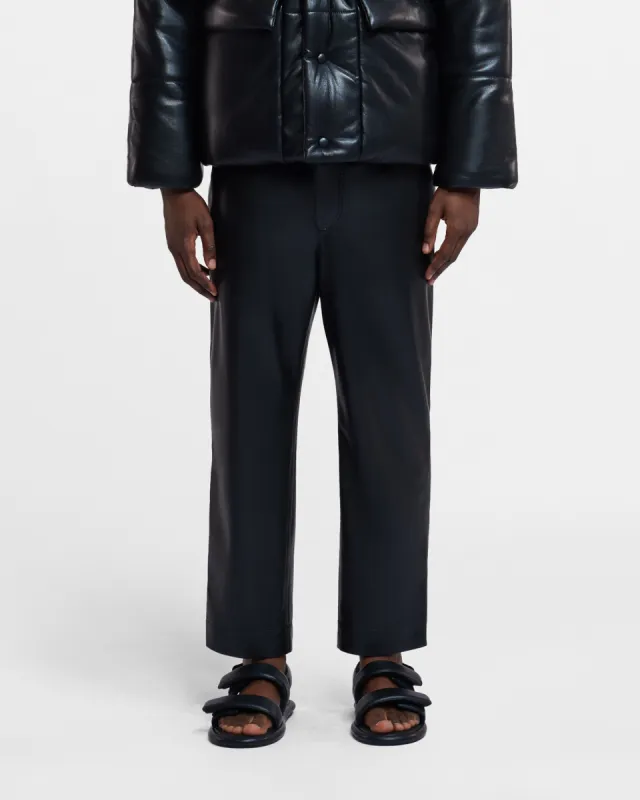 Jain - Okobor™ Alt-Leather Relaxed Pants - Black sold by Nanushka