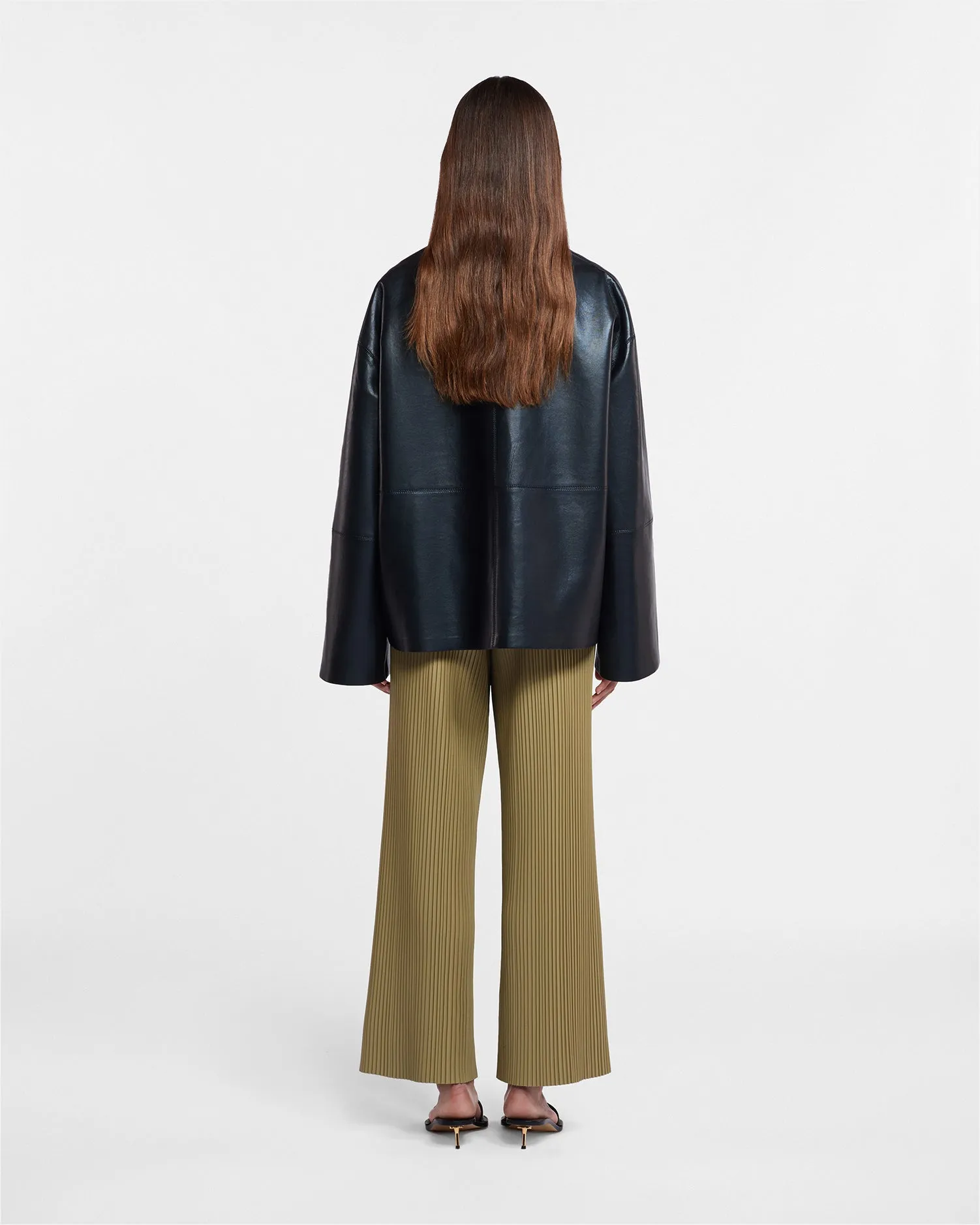 Yvette - Regenerated Leather Jacket - Black sold by Nanushka product image thumbnail 3