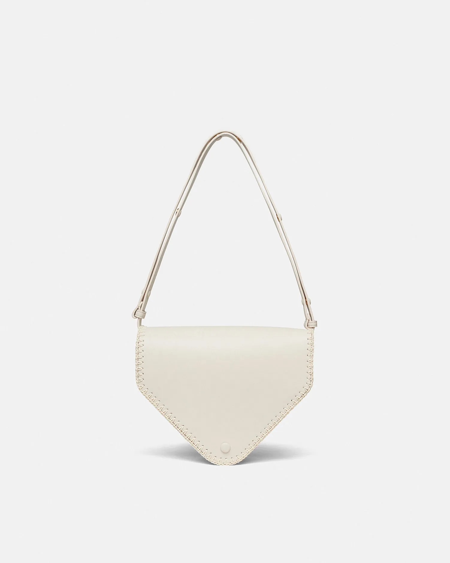 The Triangle Bag Medium - Alt-Nappa Shoulder Bag - Off - Off WhiteCreme sold by Nanushka