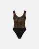 Alixe - Smocked Chiffon Bodysuit - Zebra sold by Nanushka