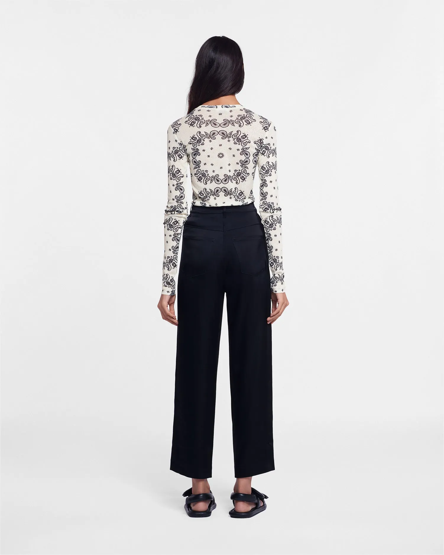 Marfa - Wide Leg Satin Pants - Black sold by Nanushka product image thumbnail 2