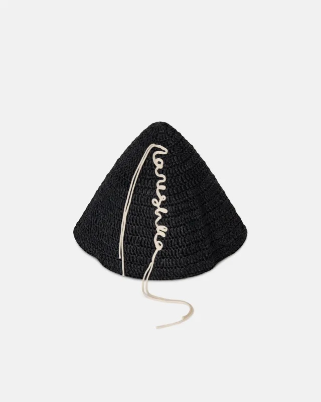 Eula - Sale Raffia Hat - Black/Creme sold by Nanushka