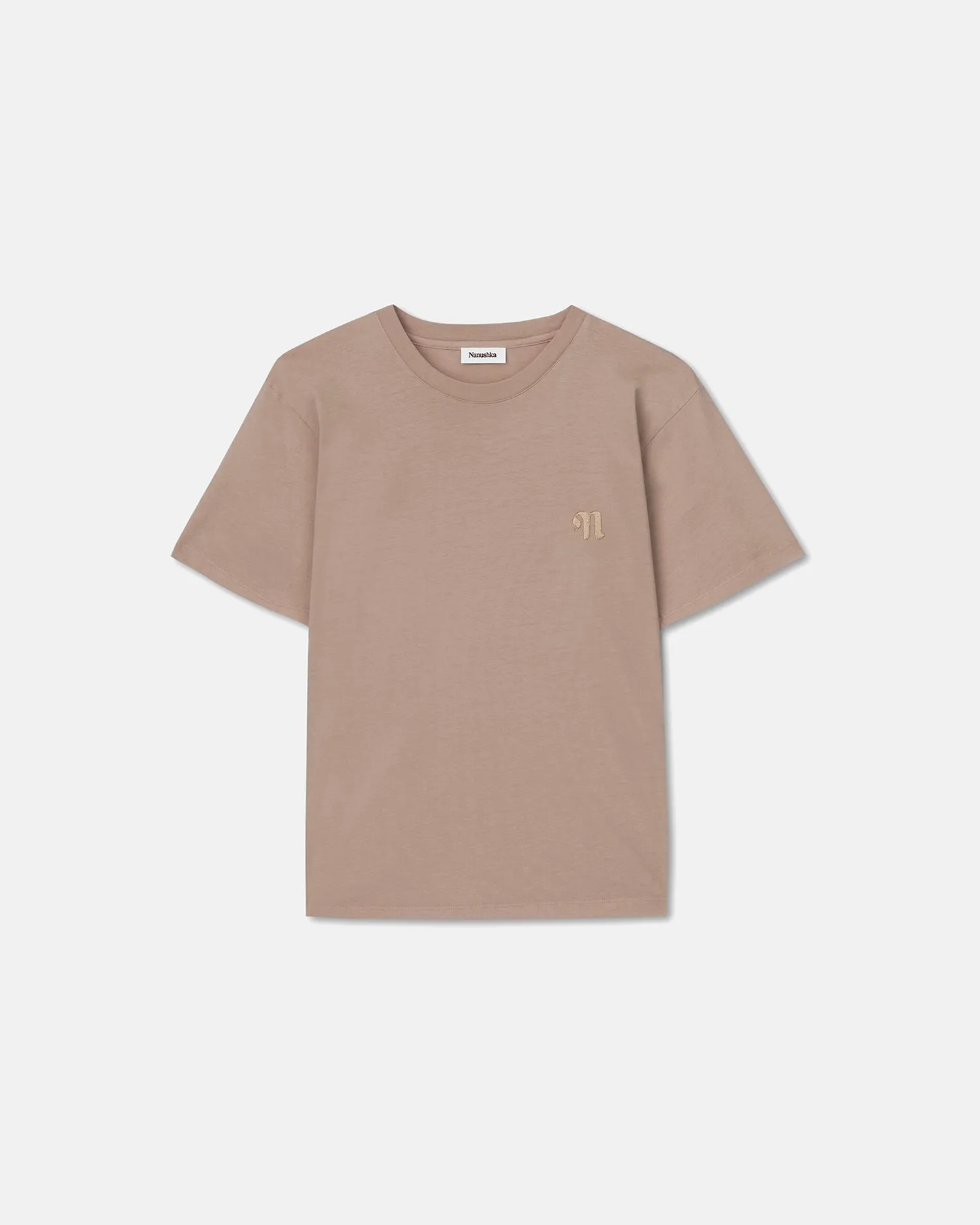 Reece - Organically Grown Cotton T-Shirt - Nut sold by Nanushka