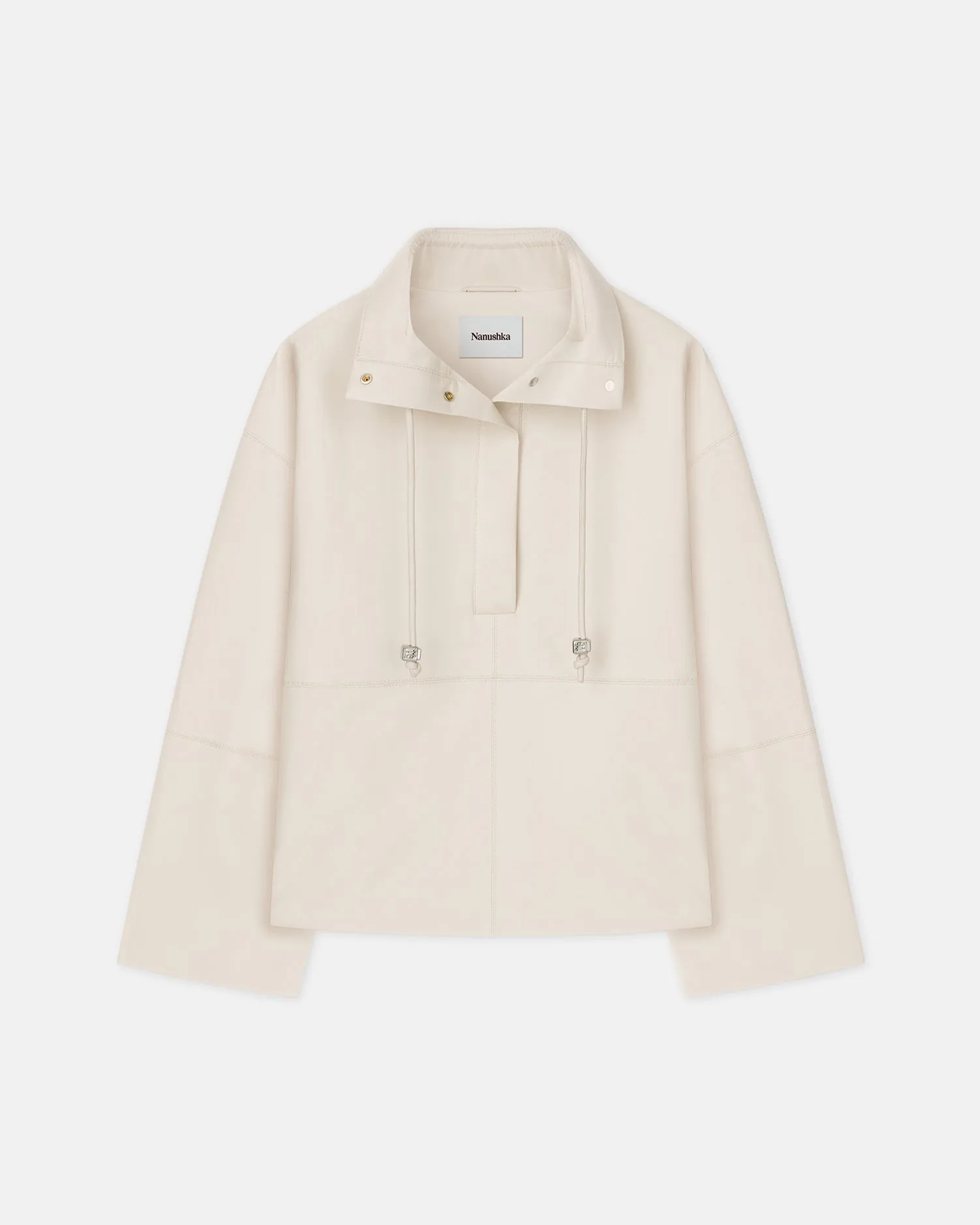 Yvette - Regenerated Leather Jacket - Crayon sold by Nanushka product image thumbnail 5