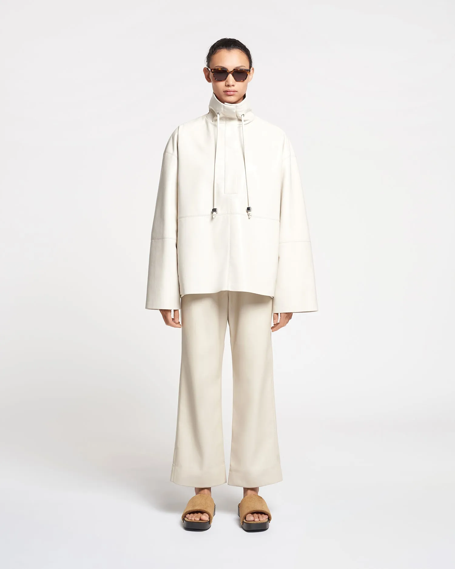 Yvette - Regenerated Leather Jacket - Crayon sold by Nanushka product image thumbnail 3