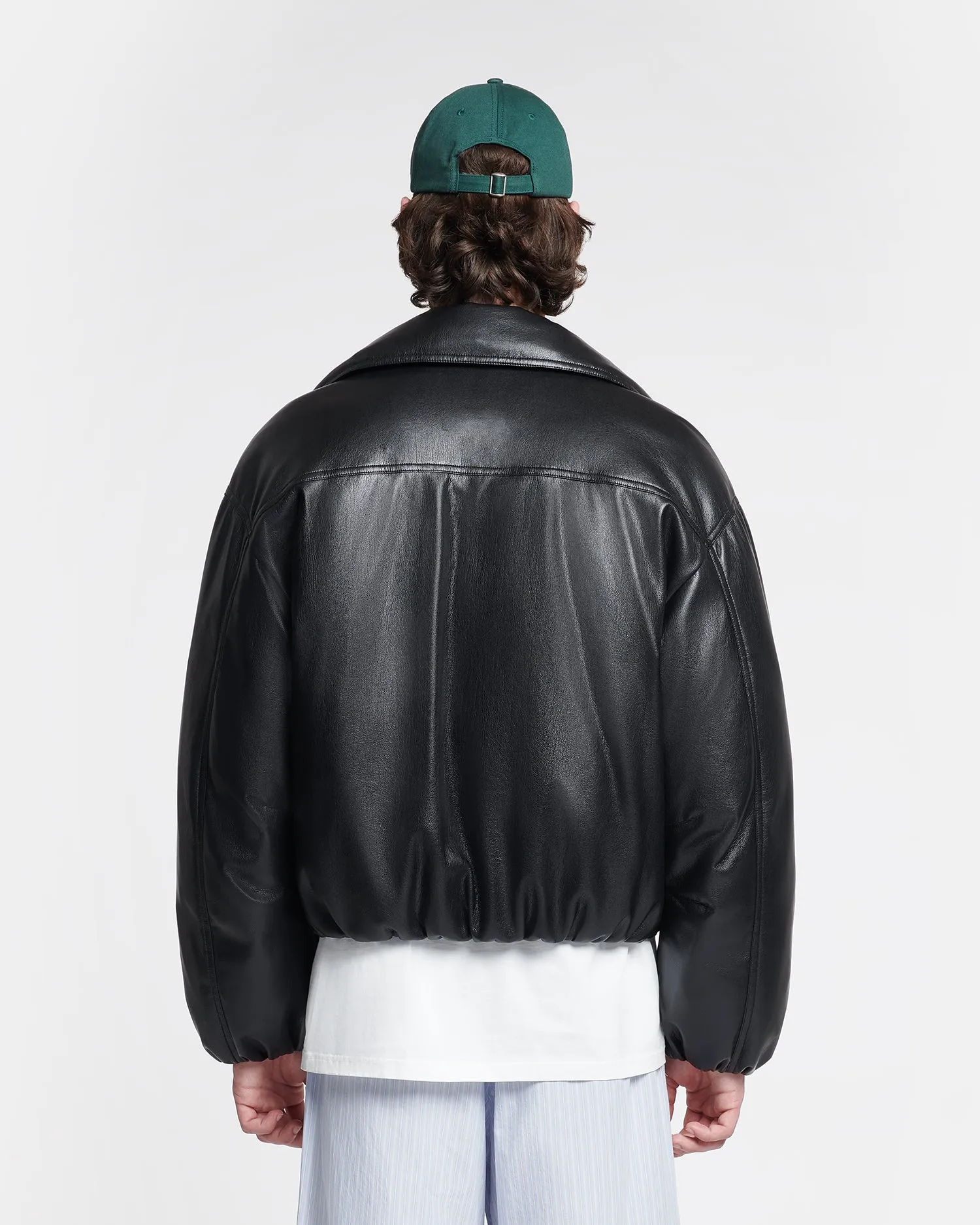 Asger - Padded Okobor™ Alt-Leather Jacket - Black | Parallel