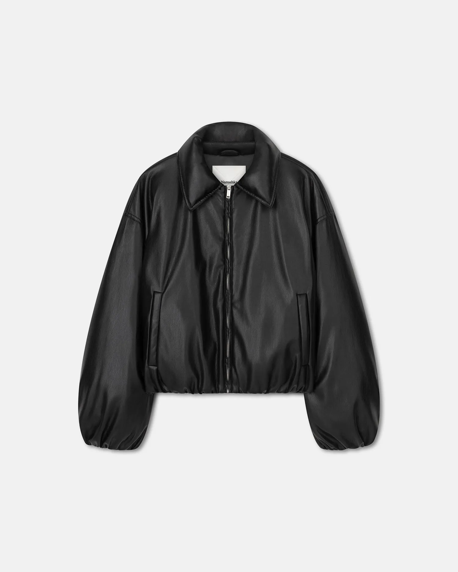 【NANUSHKA】+ NET SUSTAIN padded OKOBOR jacket ジャケット Asger - Padded Okobor™ Alt-Leather Jacket - Black | Parallel