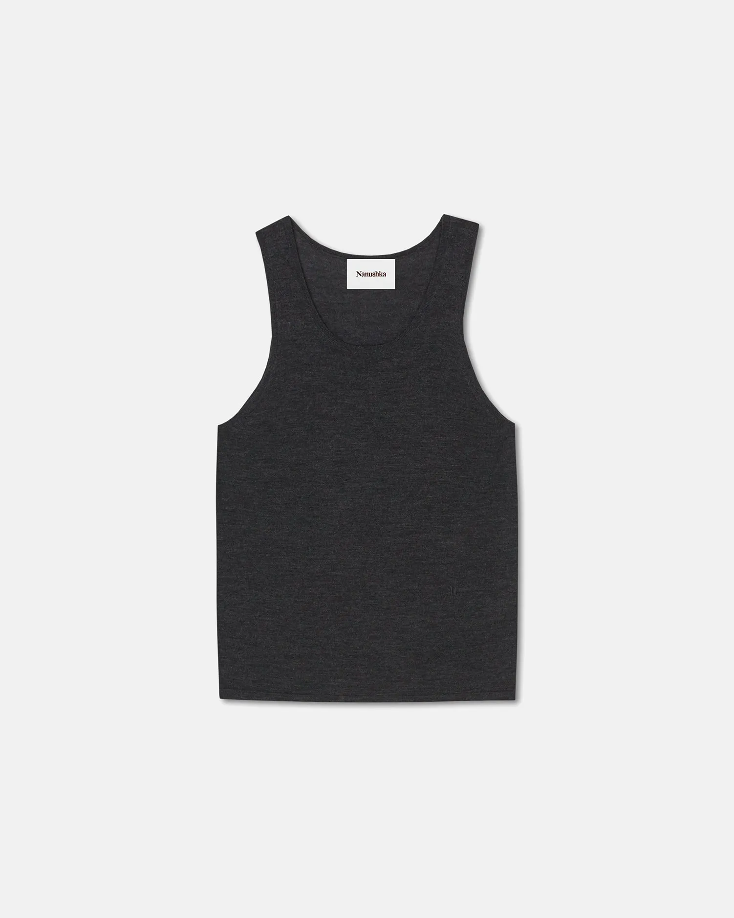 Asher - Merino Wool Tank Top - Charcoal sold by Nanushka product image thumbnail 4