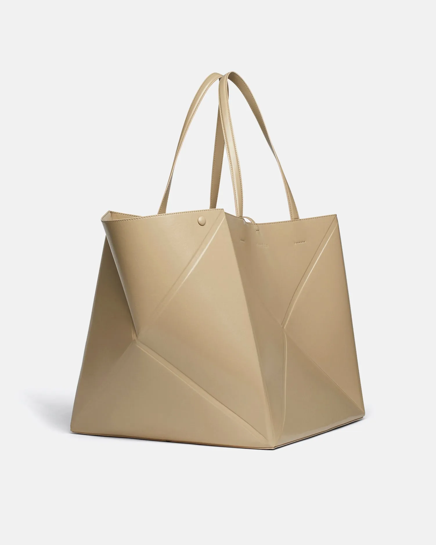 The Origami Tote Large - Patent Alt-Nappa Large Tote - Pebble sold by Nanushka product image thumbnail 2