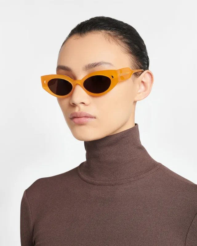 Azalea - Bio-Plastic Cat-Eye Sunglasses - Orange sold by Nanushka