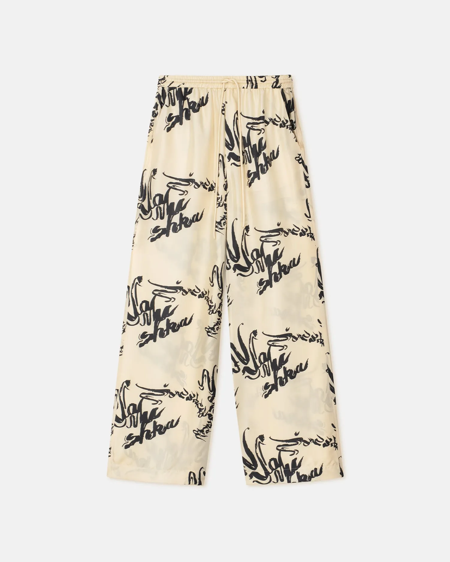 Jarine - Printed Twill Silk Pants - Calligraphy Creme sold by Nanushka product image thumbnail 4