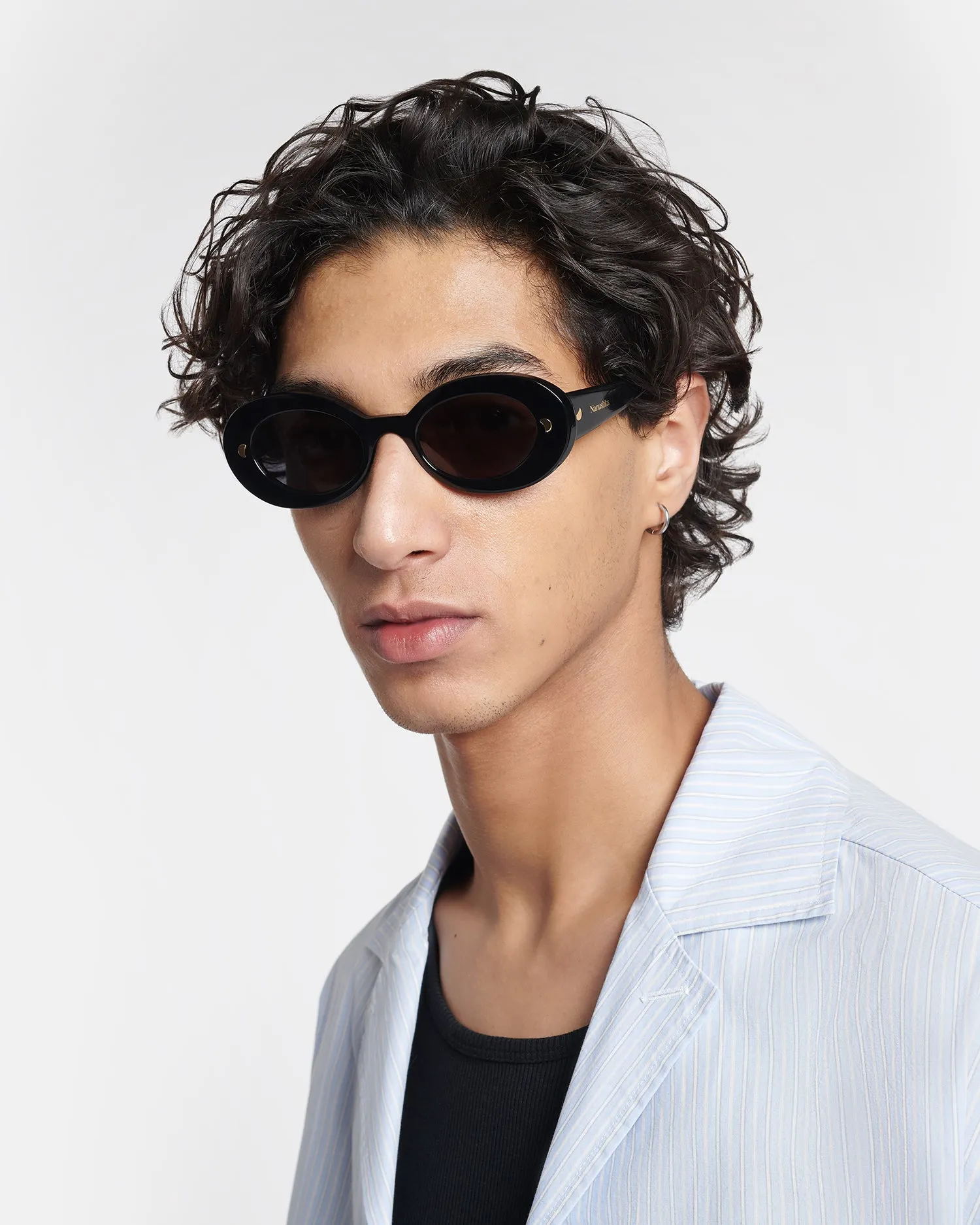 Giva - Bio-Plastic Oval Sunglasses - Black sold by Nanushka product image thumbnail 5