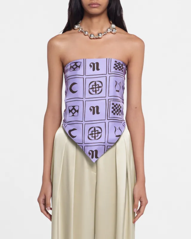 Brita - Sale Silk Scarf - Kopjafa Lilac sold by Nanushka