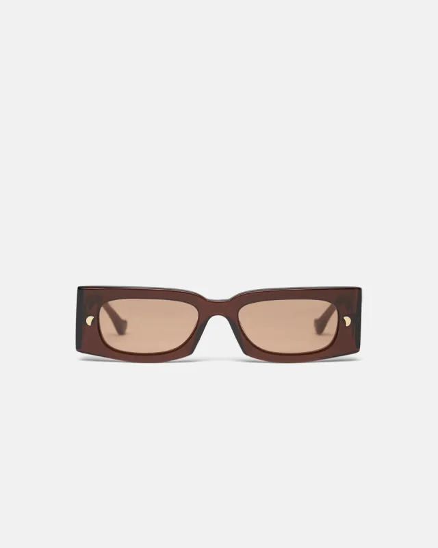 Fenna - Bio-Plastic Sunglasses - Brown sold by Nanushka