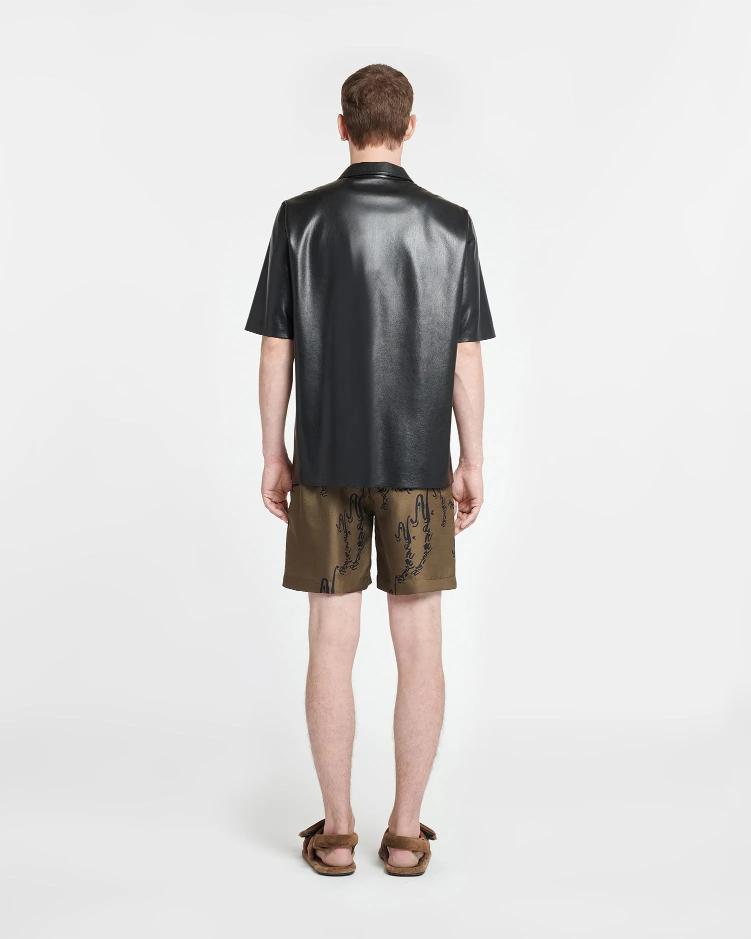 Bodil - Okobor™ Alt-Leather Shirt - Black sold by Nanushka product image thumbnail 3