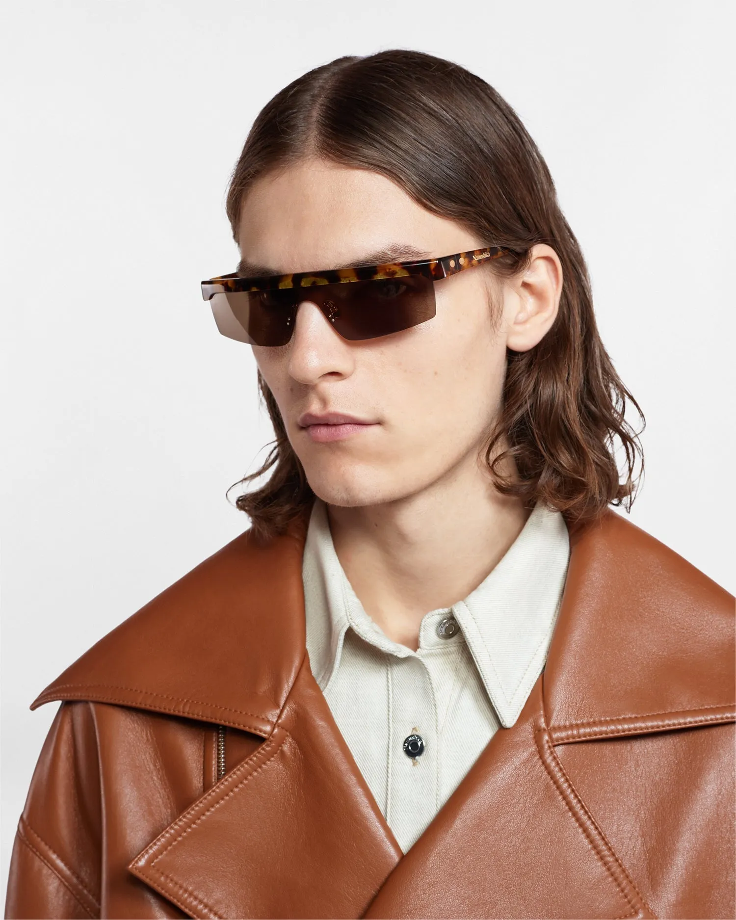 Callias - Bio-Plastic Sunglasses - Dark Amber sold by Nanushka product image thumbnail 2