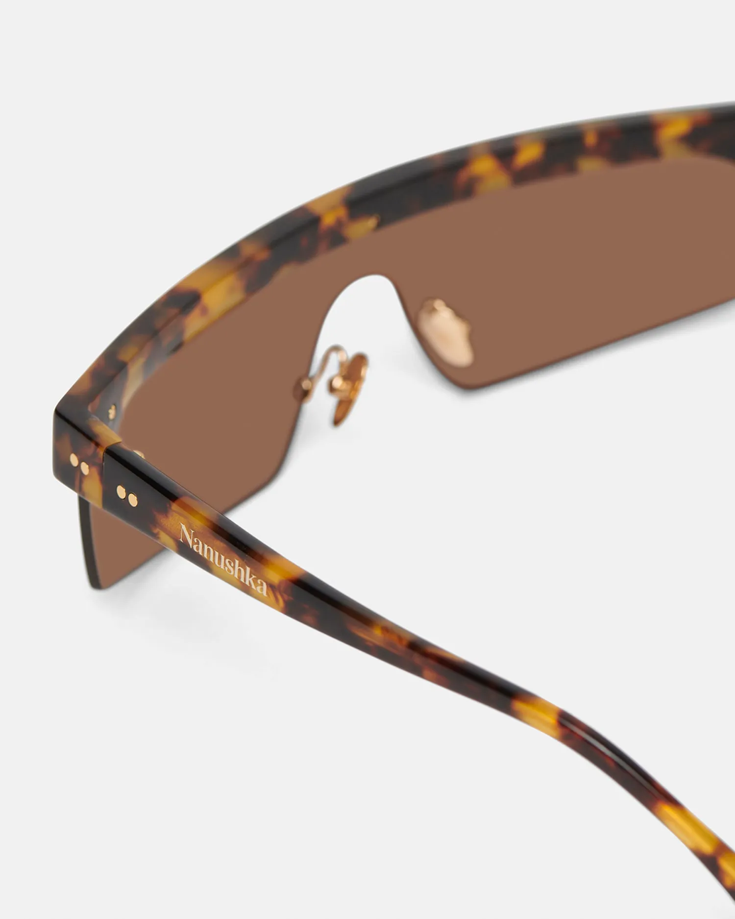 Callias - Bio-Plastic Sunglasses - Dark Amber sold by Nanushka product image thumbnail 4