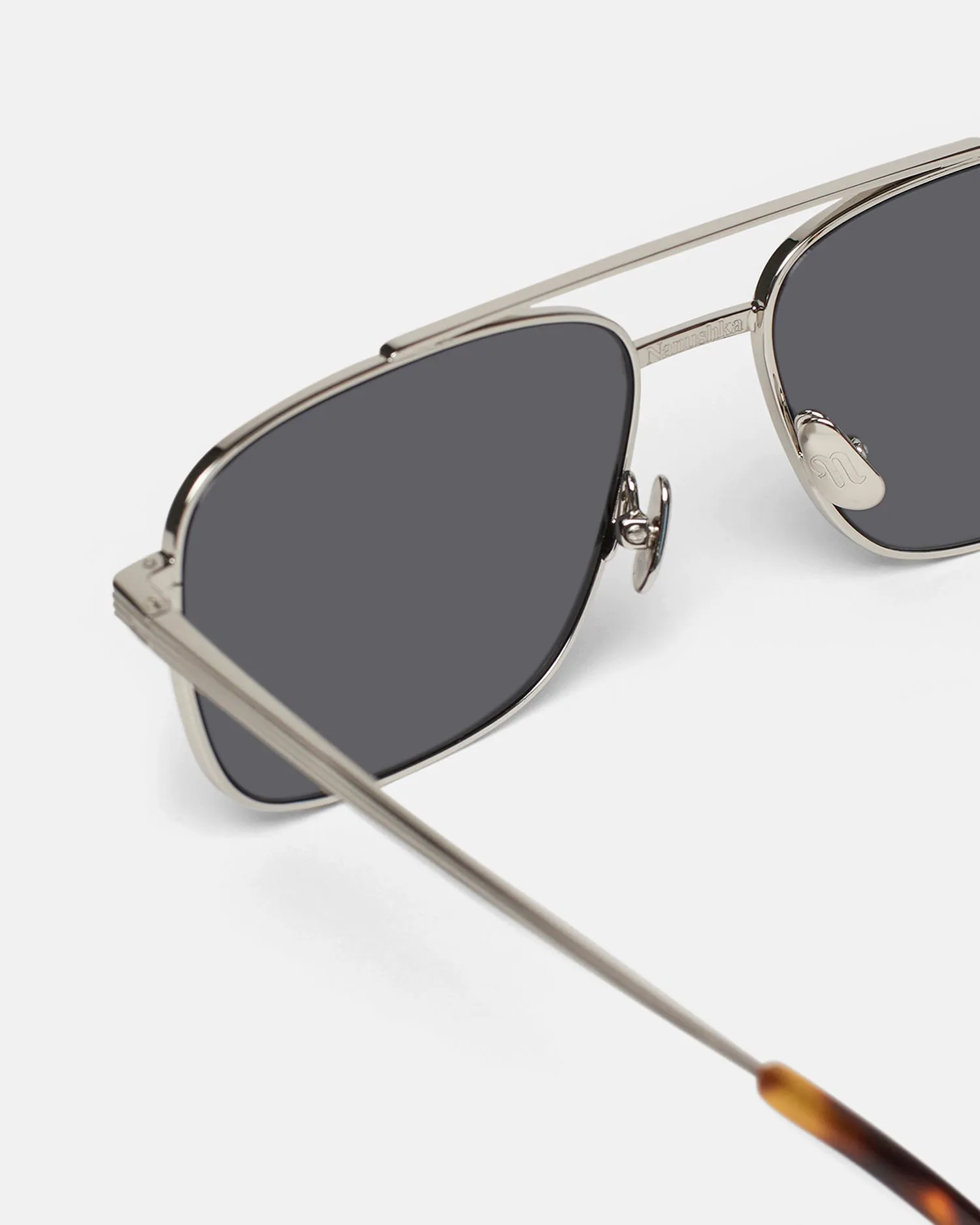 Sare - Metal Aviator Sunglasses - Silver sold by Nanushka product image thumbnail 3