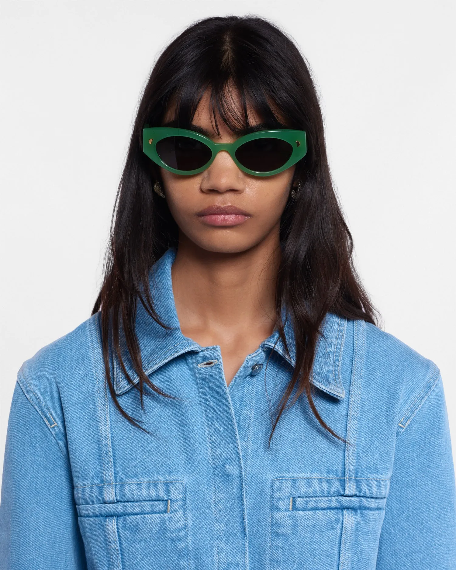 Azalea - Bio-Plastic Cat-Eye Sunglasses - Green sold by Nanushka product image thumbnail 4