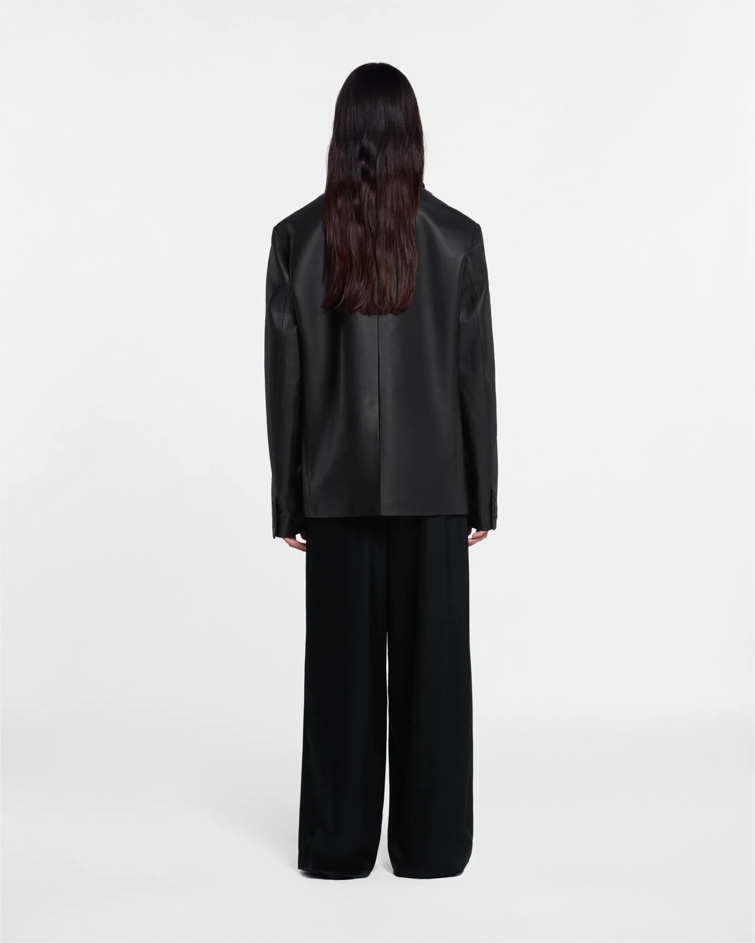 Rox - Regenerated leather blazer - Black sold by Nanushka product image thumbnail 2
