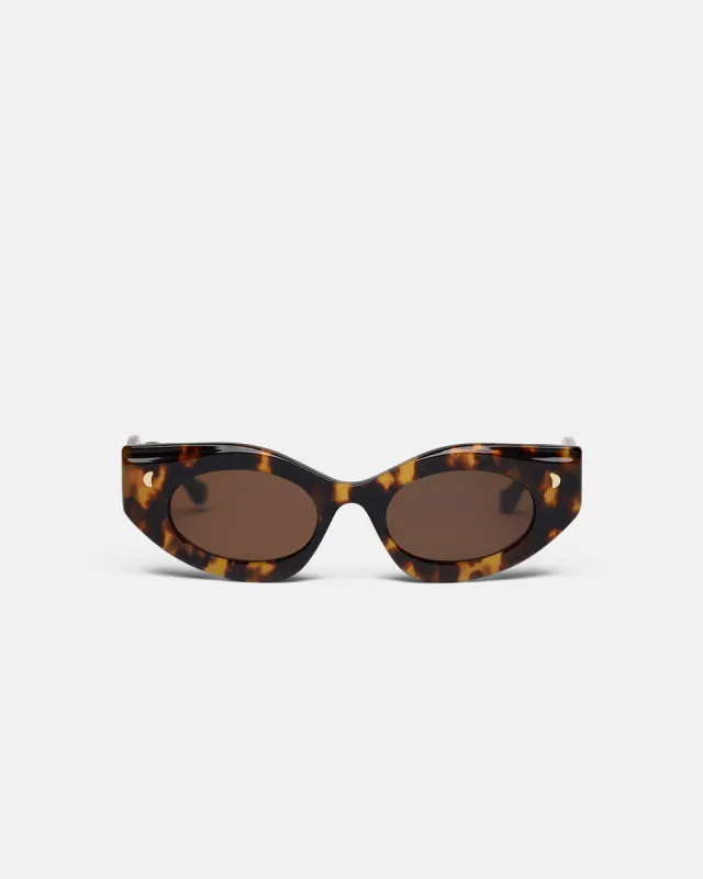 Leonie - Bio-Plastic Sunglasses - Dark Amber sold by Nanushka