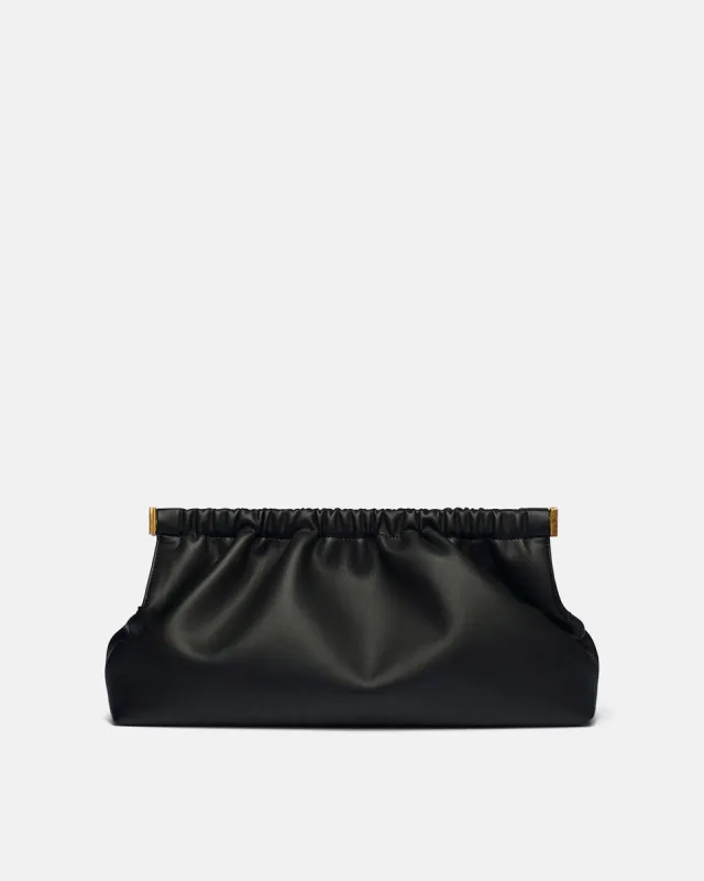 The Bar Clutch - Alt-Nappa Clutch - Black sold by Nanushka