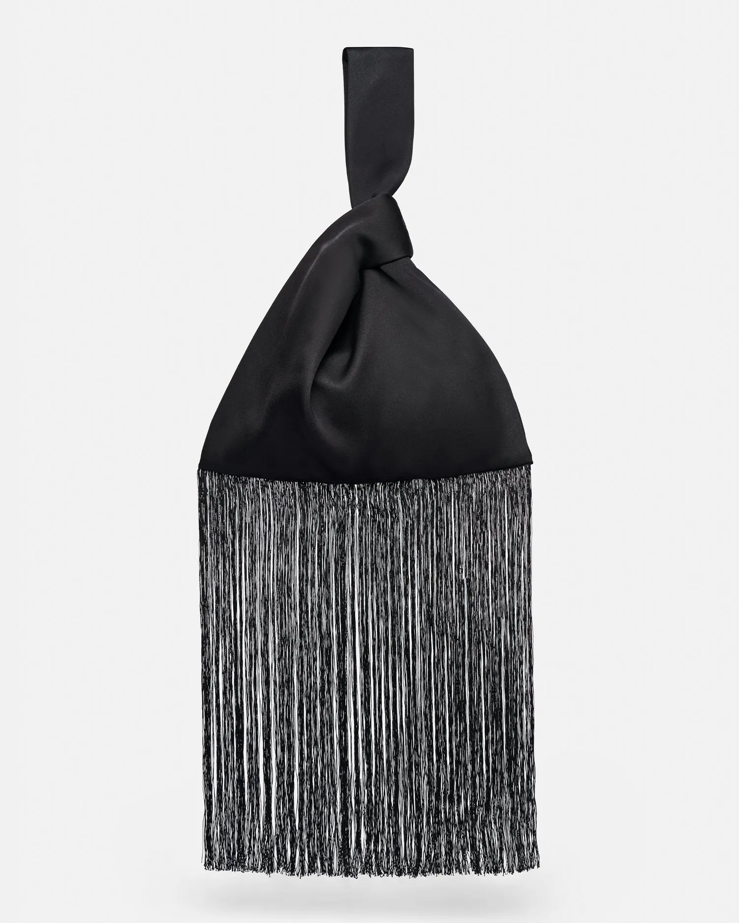Jen Fringe - Tech Satin Bag - Black sold by Nanushka