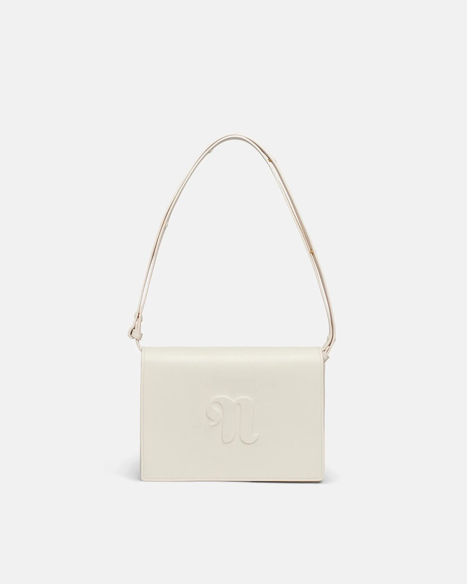 The Concertina Large - Alt-Nappa Shoulder Bag - Off - Off White sold by Nanushka