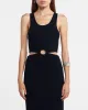 Dione - Sale Cutaway Waist Dress - Black sold by Nanushka