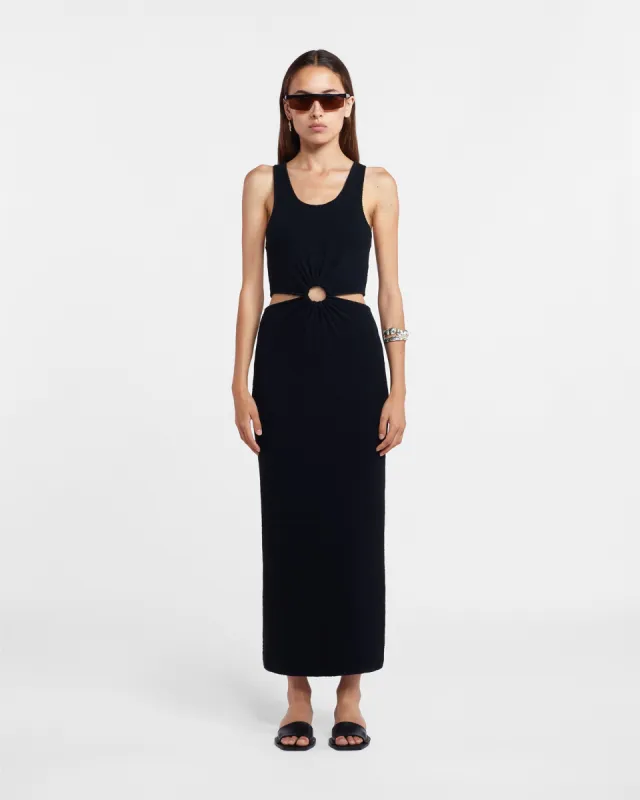 Dione - Sale Cutaway Waist Dress - Black sold by Nanushka