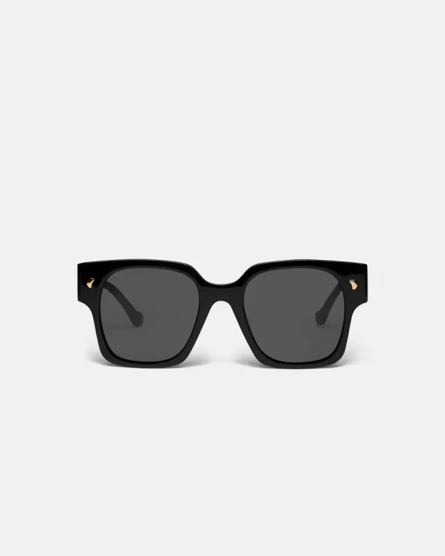 Shae - Oversized D-Frame Sunglasses - GreyBlack sold by Nanushka