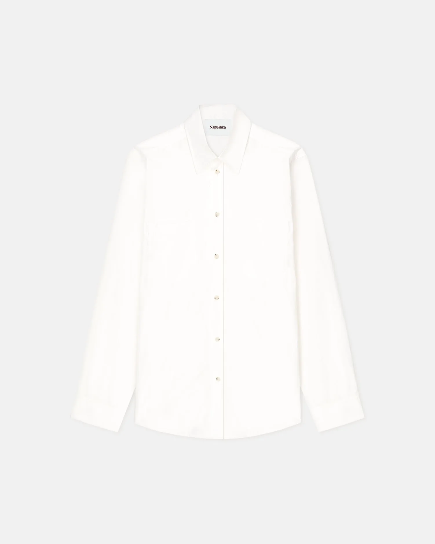 Kaleb - Light Poplin Shirt - White sold by Nanushka product image thumbnail 5