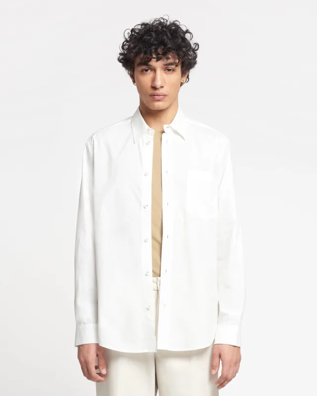 Kaleb - Light Poplin Shirt - White sold by Nanushka