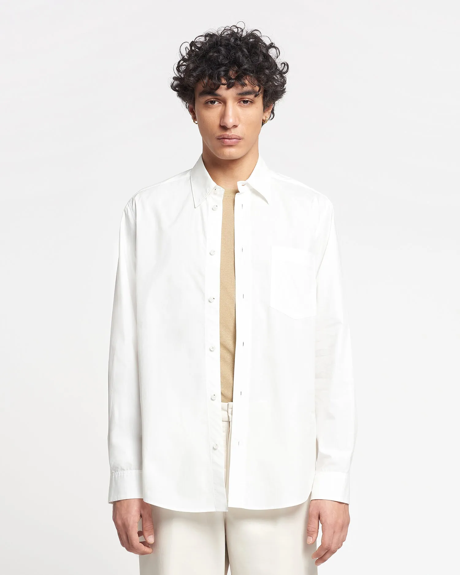 Kaleb - Light Poplin Shirt - White sold by Nanushka