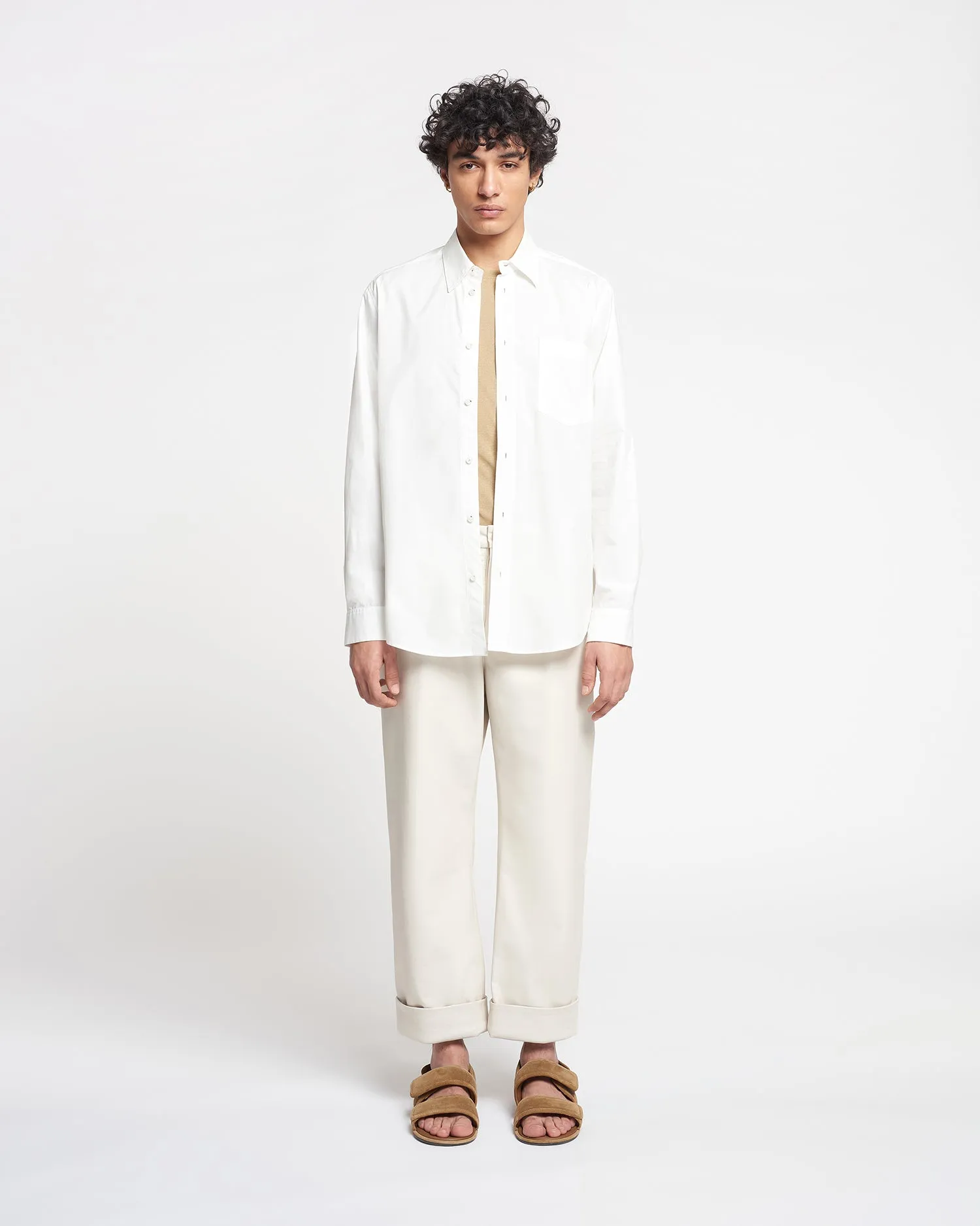 Kaleb - Light Poplin Shirt - White sold by Nanushka product image thumbnail 3