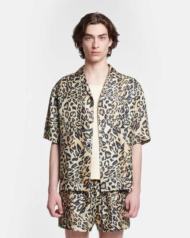 Maxton - Printed Twill-Silk Shirt - Leopard sold by Nanushka