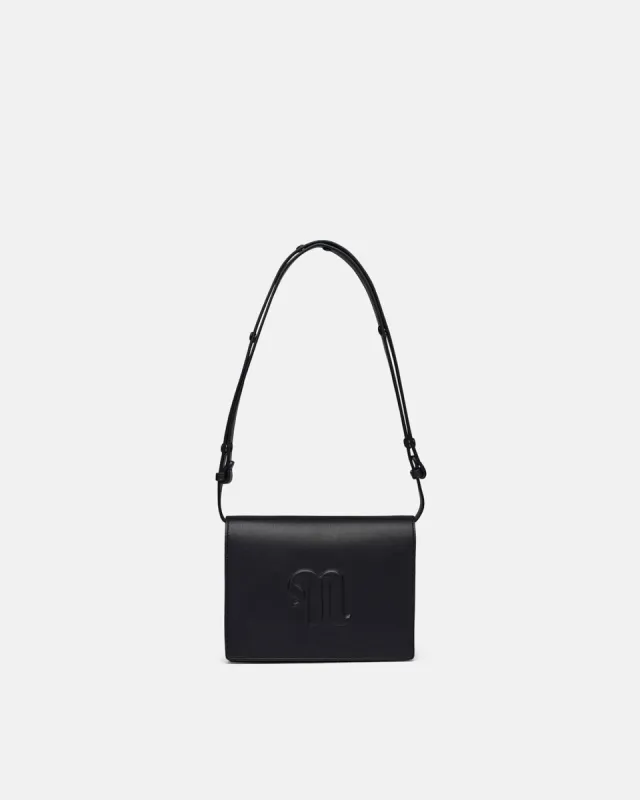 The Concertina - Alt-Nappa Shoulder Bag - Black sold by Nanushka