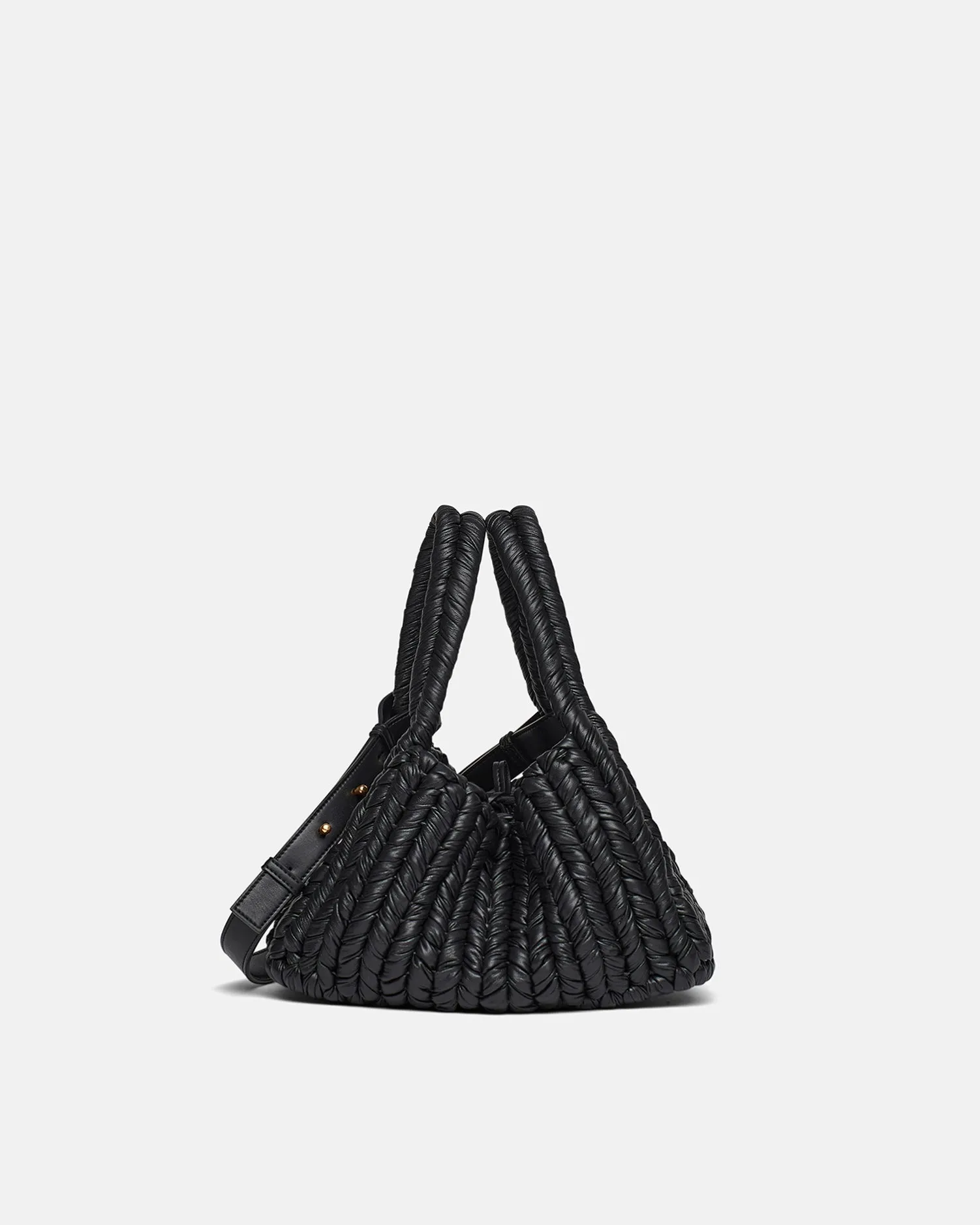 The Busket - Okobor™ Alt Leather Knit Bucket Bag - Black sold by Nanushka product image thumbnail 2