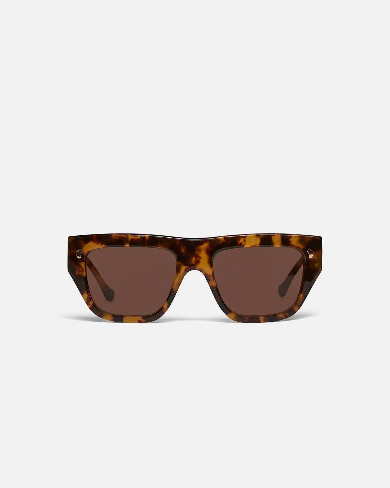 Martim - Bio-Plastic D-Frame Sunglasses - Dark Amber sold by Nanushka