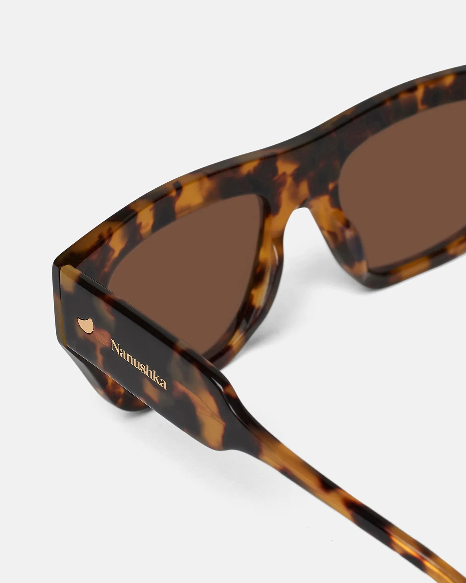 Martim - Bio-Plastic D-Frame Sunglasses - Dark Amber sold by Nanushka product image thumbnail 3
