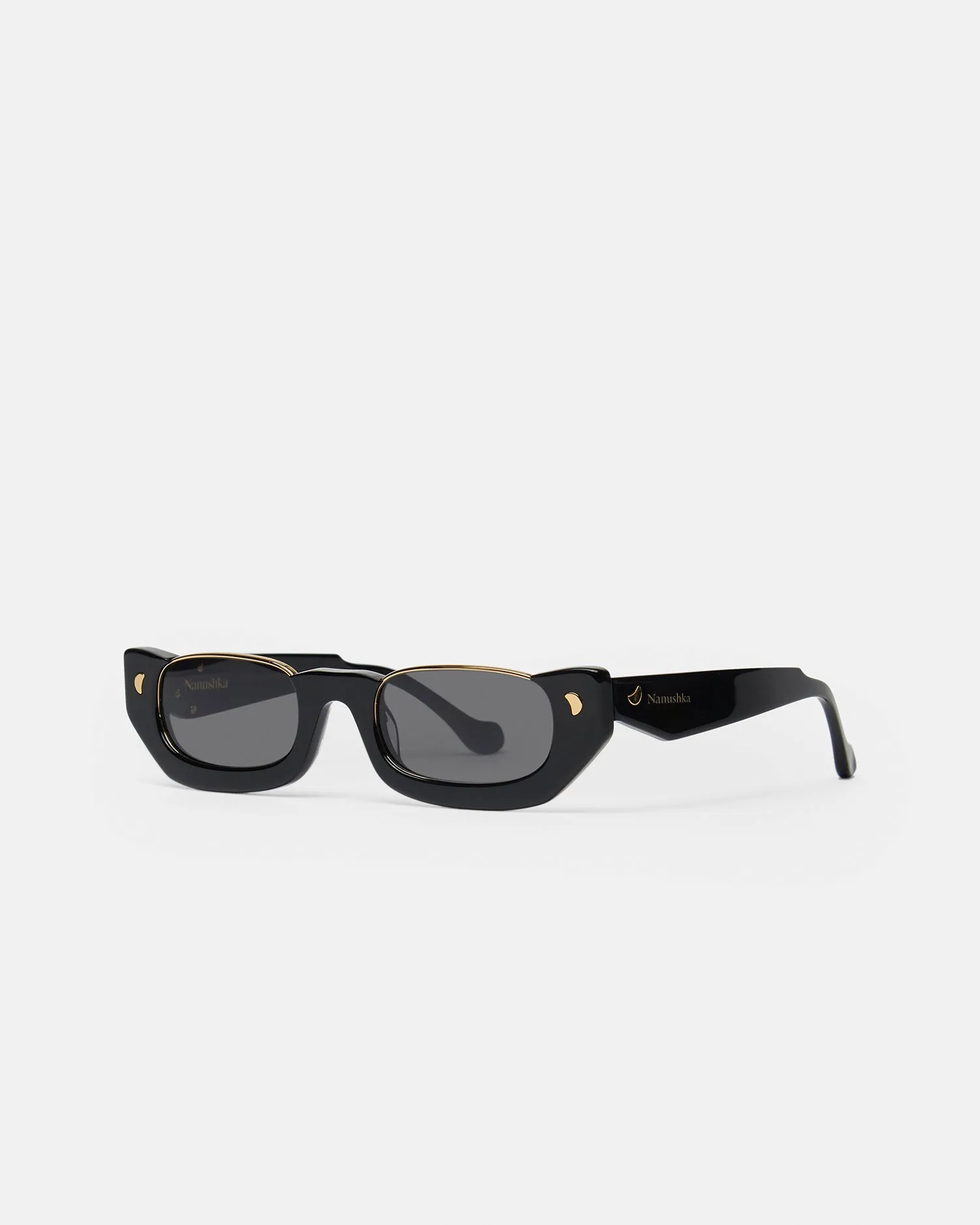 Zorea - Bio-Plastic Half-Moon Sunglasses - Black sold by Nanushka product image thumbnail 2