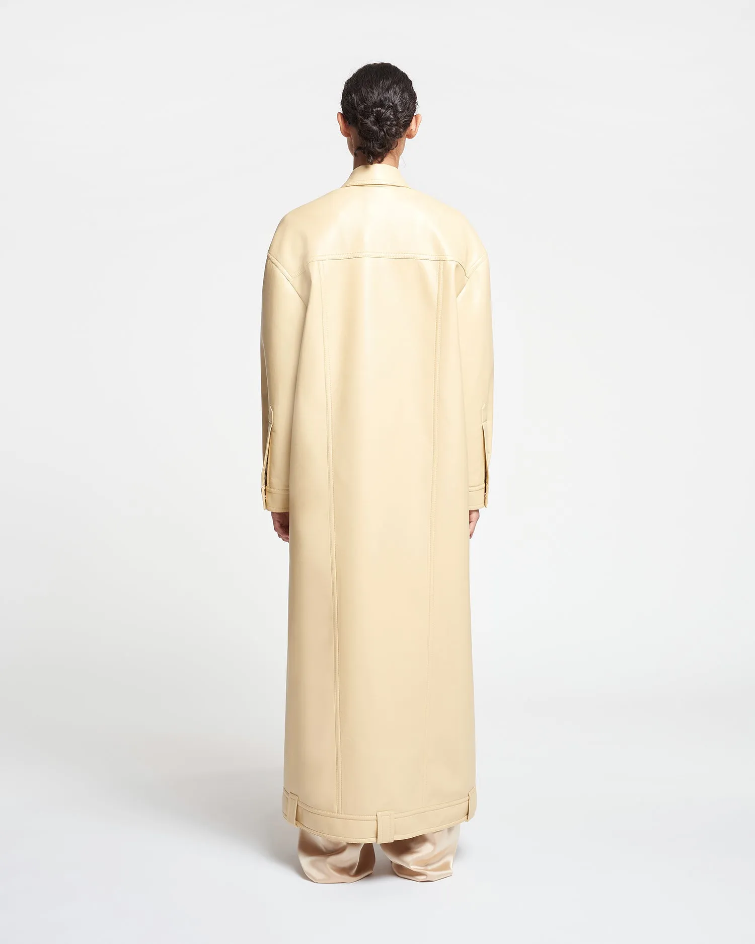 Keano - Regenerated Leather Coat - Vintage Creme sold by Nanushka product image thumbnail 2