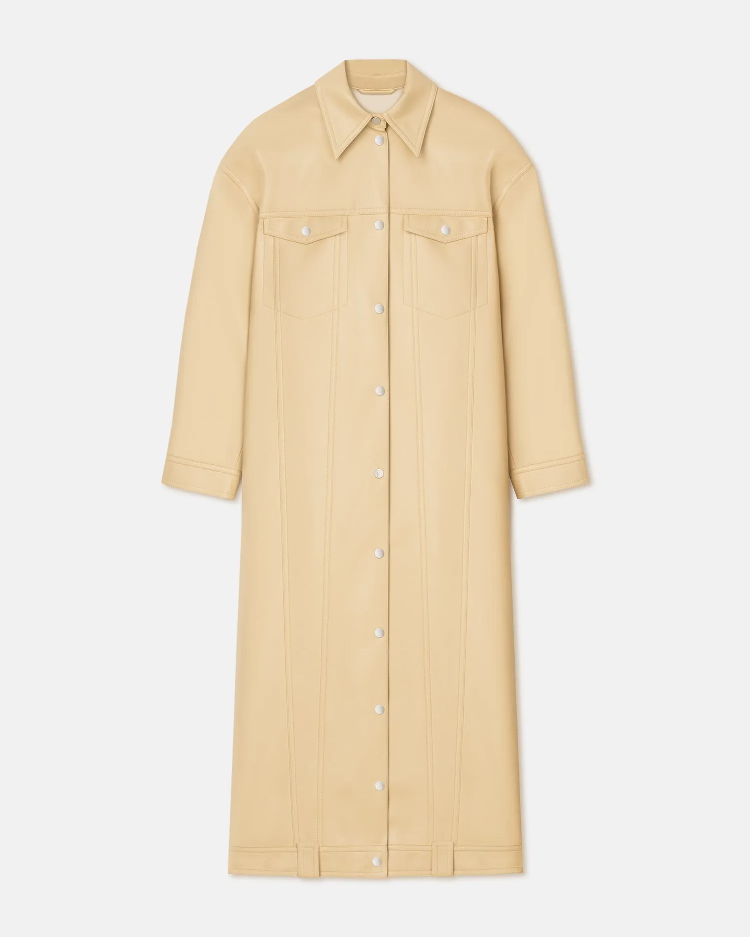 Keano - Regenerated Leather Coat - Vintage Creme sold by Nanushka product image thumbnail 4
