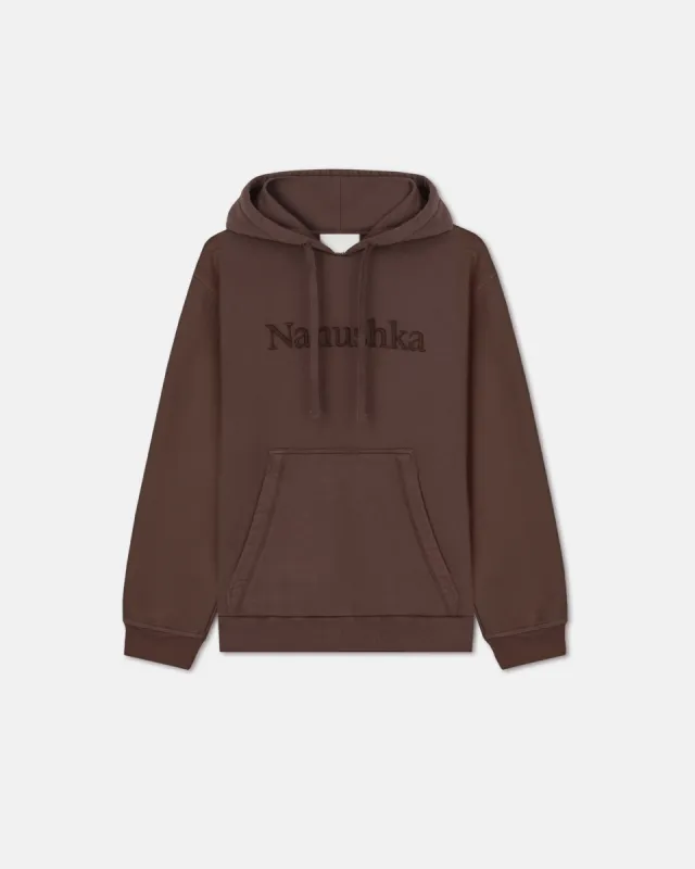 Ever - Cotton-Fleece Hoodie - Nutmeg sold by Nanushka