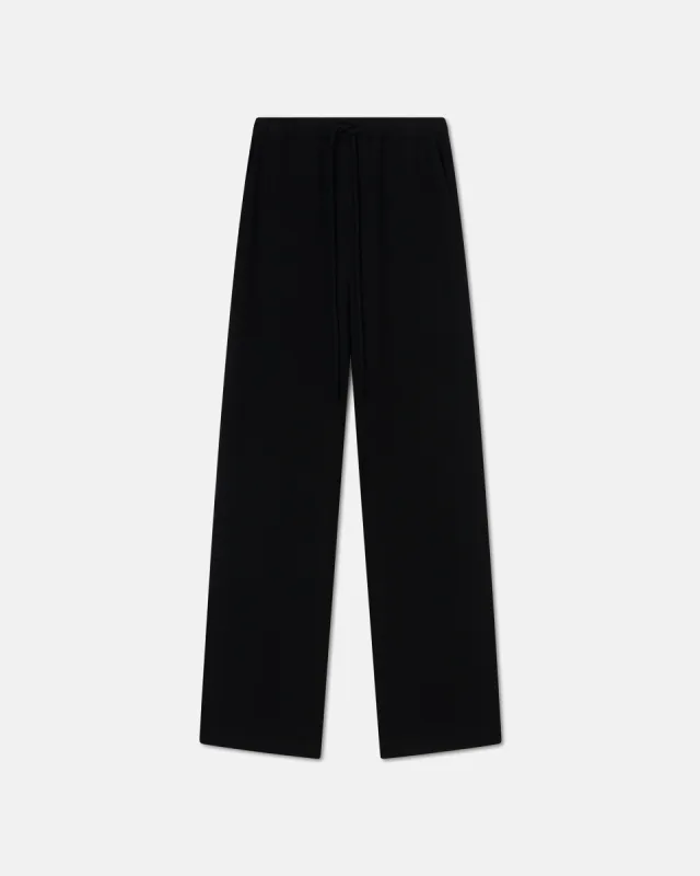 Polyka - Sale Bouclé Crepe Pants - Black sold by Nanushka