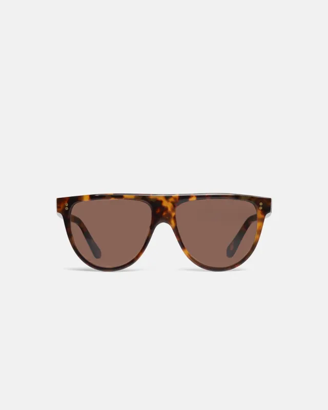 Coleen - Bio-Plastic Sunglasses - Dark Amber sold by Nanushka