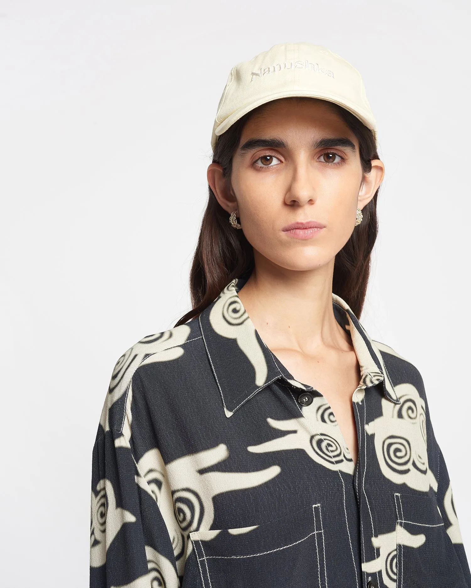 Val - Logo Cap - Creme sold by Nanushka product image thumbnail 2