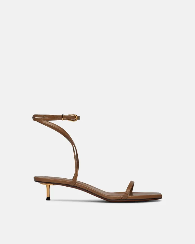 Jol - Leather Sandals - Nut Brown sold by Nanushka