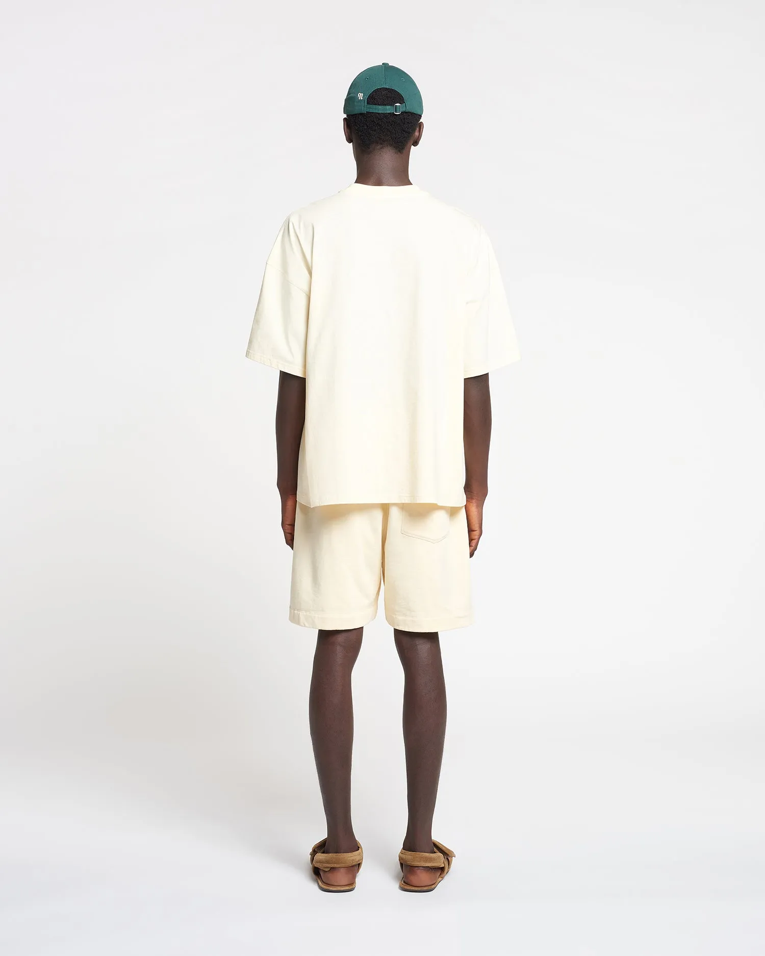 Wren - Embroidered Cotton-Jersey T-Shirt - Creme/Green sold by Nanushka product image thumbnail 5