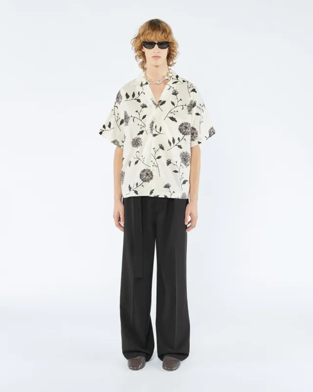 Yuki - Sale Cotton And Silk Blend Shirt - Botanical sold by Nanushka